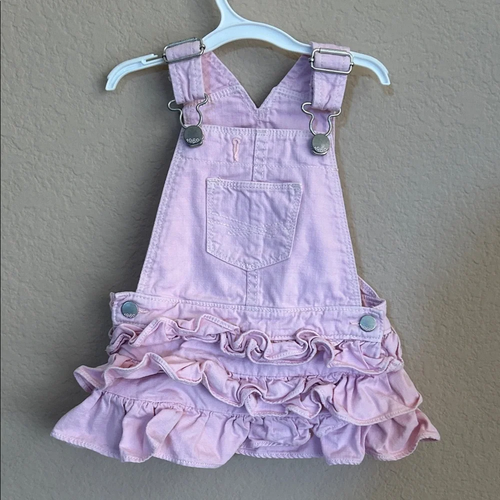 GAP Pink Ruffled Kids Overalls